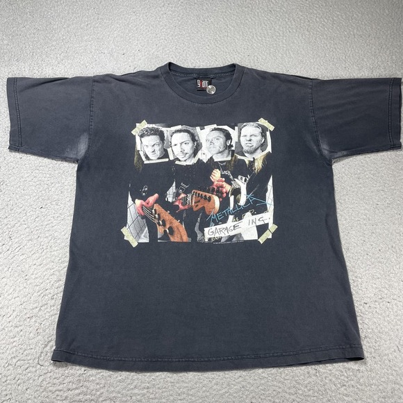 giant Other - Vintage Metallica Garage Inc Shirt Mens X Large Black Double Sided Band Tee 1998